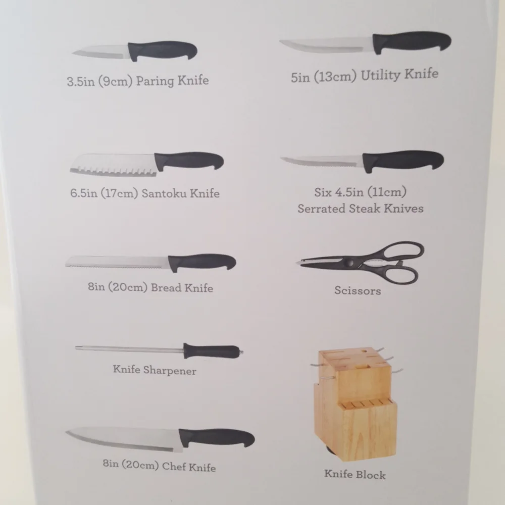 Martha Stewart essentials 30 piece cutlery and utensil set black New